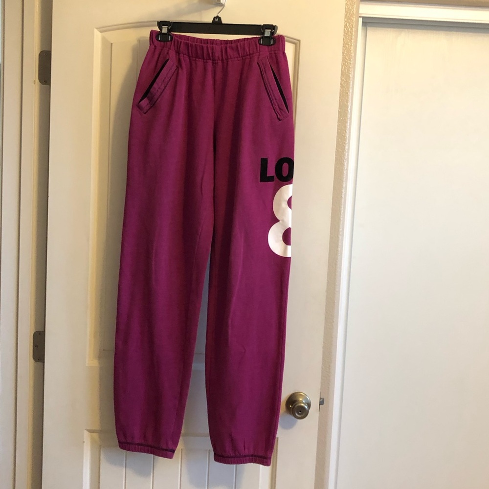 Mossimo Purple LOVE 8 Sweats
